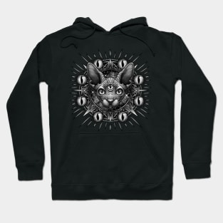 three eyed sphynx cat Hoodie